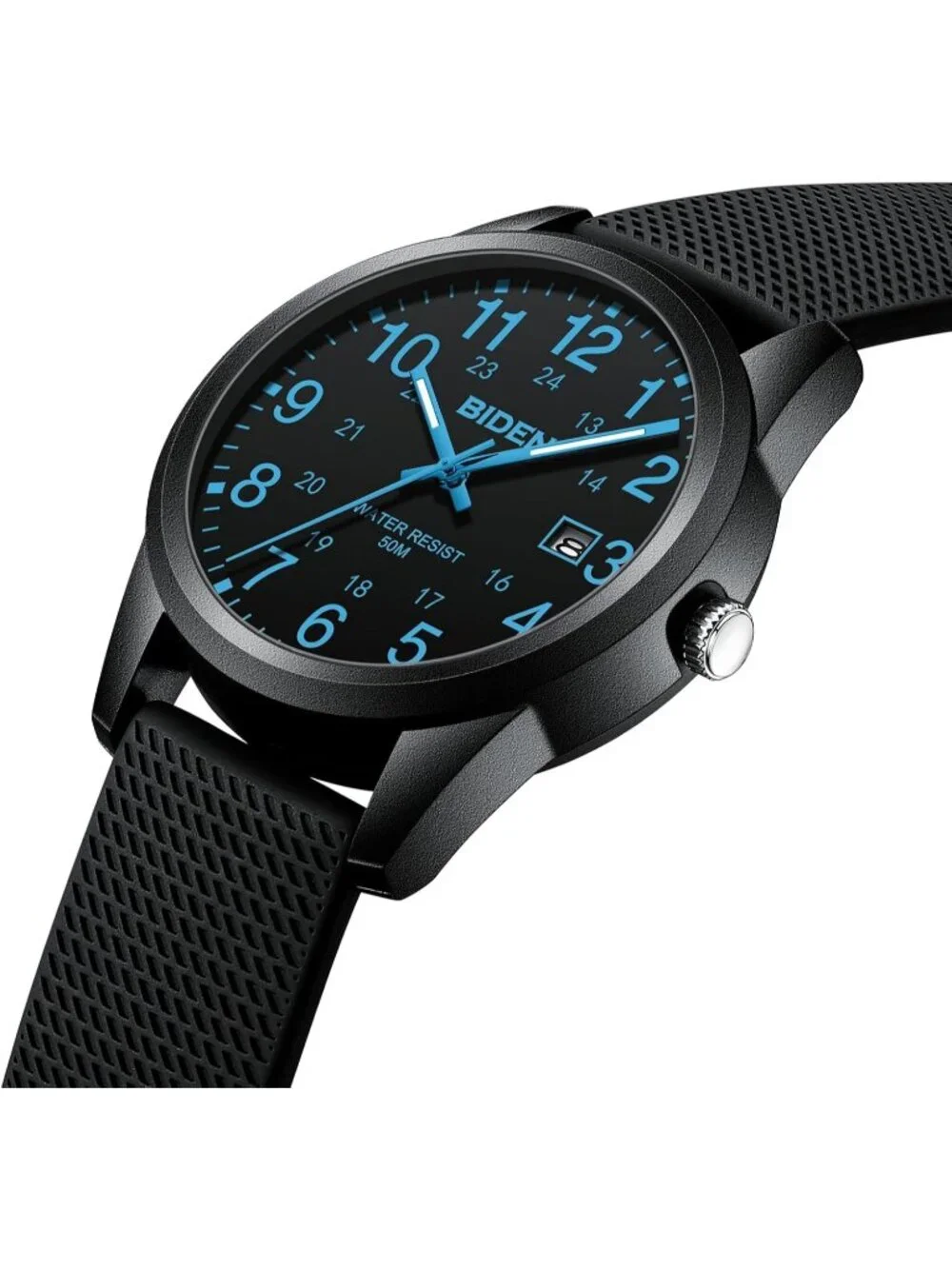 Men Black Blue Analog Quartz Unisex Medical Professionals Waterproof Nurse Watch